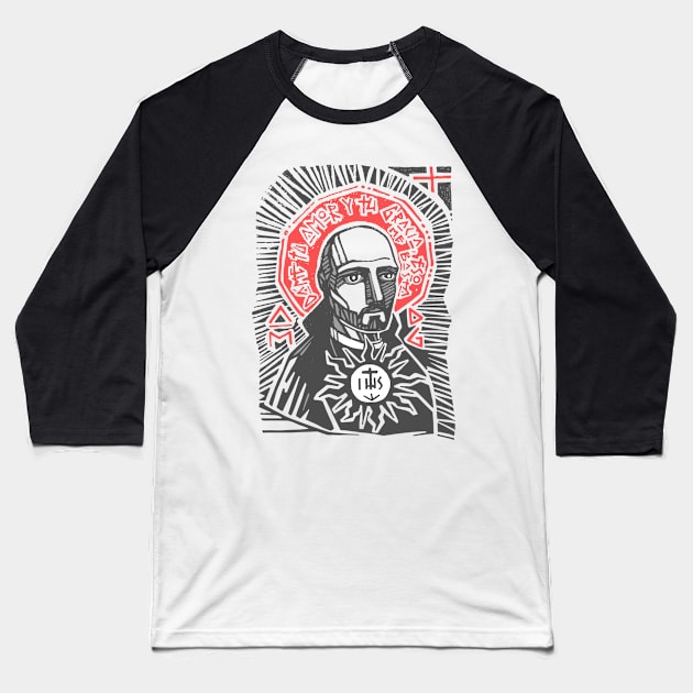 Saint Ignatius of Loyola hand drawn illustration Baseball T-Shirt by bernardojbp